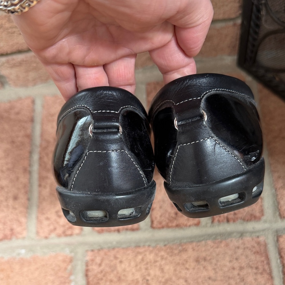 Cole Haan Black Patent Leather Loafers with Silver Accents - Picture 3 of 11